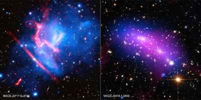 Les amas de galaxies MACS J0416.1-2403 and MACS J0717.5+3745