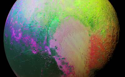 Surface de Pluton en fausses couleurs