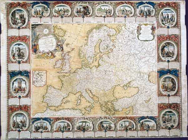Carte d’Europe divisée en ses empires et royaumes, dressée par M. l’abbé Clouet, 1776.