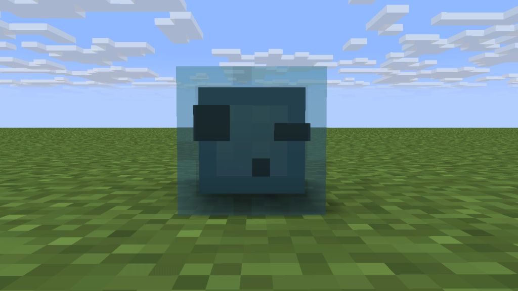 minecraft blue slime head