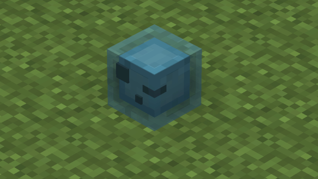 minecraft blue slime head